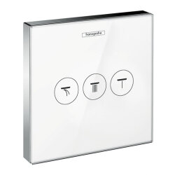 HANSGROHE ShowerSelect Glass Запорно/переключающее устройство, внешняя часть, белый/хром. 15736400