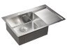 Paulmark ATLAN Мойка для кухни 78х51, левая, нержавеющая сталь брашированная. PM217851-BSL