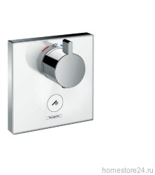 HANSGROHE Термостат ShowerSelect Highflow встраиваемый стеклянный, внешняя часть, белый/хром. 15735400