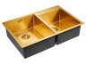 Paulmark BERMAN Мойка для кухни 78х51, брашированное золото. PM517851-BG
