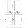 Душевая дверь в нишу 100х195 раздвижная, чёрный, стекло прозрачное Easy Clean RGW SV-12B 32321210-14