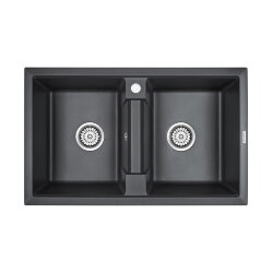 Paulmark ZWILLING Мойка для кухни 81х50 искусственный гранит, чёрный. PM238150-BL