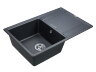 Paulmark Flugen Мойка для кухни 78х50 искусственный гранит, черный металлик. PM217850-BLM