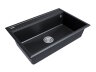 Paulmark STEPIA-750 Мойка для кухни 75х51 искусственный гранит, черный металлик. PM117551-BLM