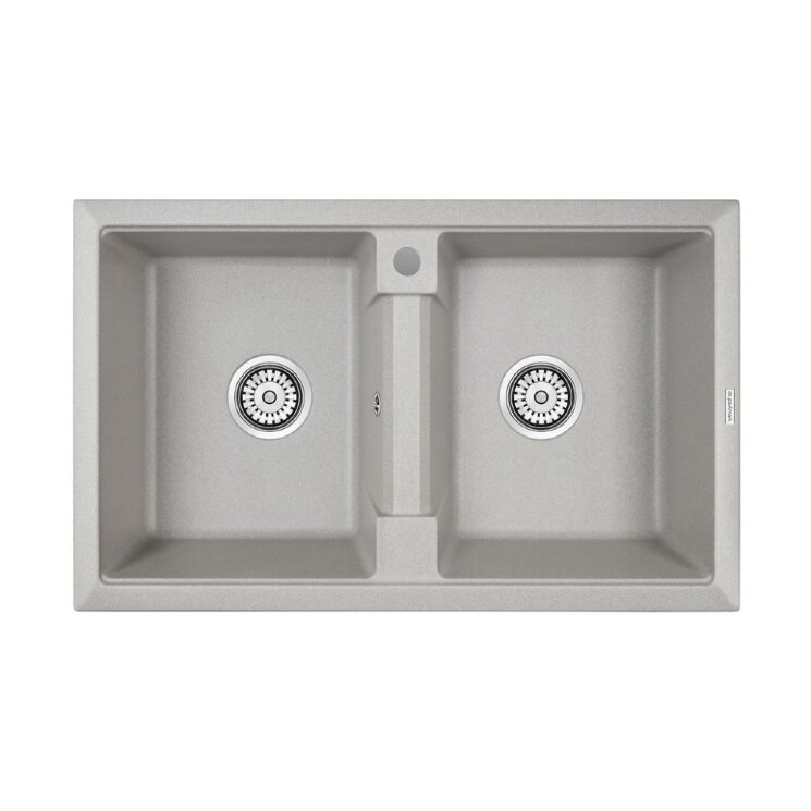 Paulmark ZWILLING Мойка для кухни 81х50 искусственный гранит, серый. PM238150-GR