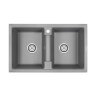Paulmark ZWILLING Мойка для кухни 81х50 искусственный гранит, серый металлик. PM238150-GRM