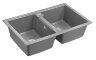 Paulmark ZWILLING Мойка для кухни 81х50 искусственный гранит, серый металлик. PM238150-GRM