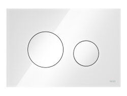 TECE Панель смыва унитаза TECEloop для системы двойного смыва стекло белое, клавиши белые. 9240650