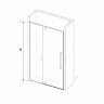 RGW SV-03 Душевая дверь в нишу 100х200 распашная, хром, стекло прозрачное Easy Clean. 06320310-11