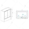 RGW SC-42 Шторка на ванну 150х150 раздвижная, хром, стекло прозрачное Easy Clean. 04114215-11