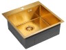 Paulmark KRONER Мойка для кухни 51х51, брашированное золото. PM215151-BG