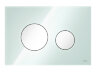 TECE Панель смыва унитаза TECEloop для системы двойного смыва стекло мятное зелёное, клавиши белые. 9240651