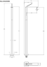 Gessi iSpa Внешние части для однорычажного напольного смесителя (высота 1000 мм.), без донного клапана арт.41102