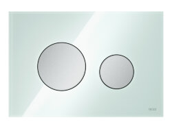 TECE Панель смыва унитаза TECEloop для системы двойного смыва стекло мятное зелёное, клавиши хром матовый. 9240652
