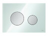 TECE Панель смыва унитаза TECEloop для системы двойного смыва стекло мятное зелёное, клавиши хром матовый. 9240652