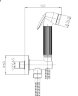 BOSSINI NIKITA Комплект гигиенического душа на держателе с выходом воды и встроенным блокиратором воды. C69002B.030