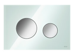 TECE Панель смыва унитаза TECEloop для системы двойного смыва стекло мятное зелёное, клавиши хром глянцевый. 9240653