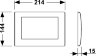 TECE Панель смыва унитаза TECEplanus для одинарной системы смыва металл, белый матовый. 9240312