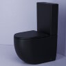 CERAMICA NOVA METROPOL Чаша унитаза безободковая с сиденьем Soft-Close, чёрный матовый. CN4001-BMB