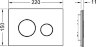 TECE Панель смыва унитаза TECEloop для системы двойного смыва стекло чёрная, клавиши белые. 9240654