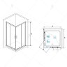 RGW HO-31 Душевой уголок 80x80 квадратный, хром, стекло прозрачное Easy Clean. 03063188-11