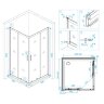 RGW HO-31 Душевой уголок 100x100 квадратный, хром, стекло прозрачное Easy Clean. 03063100-11
