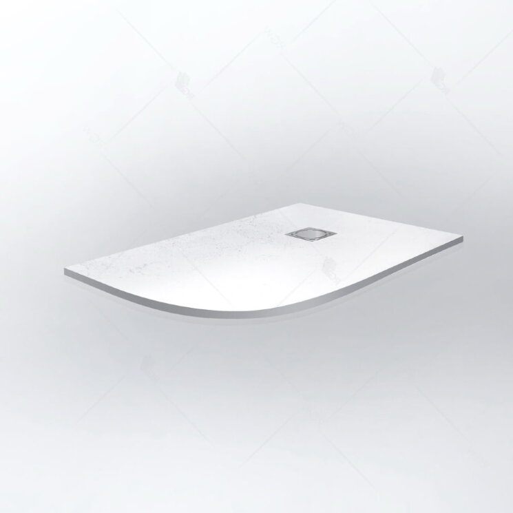 Душевой поддон асимметричный 90x120 правый RGW ST/AL-W, искусственный камень, белый. 16154129-01R