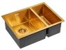Paulmark ZUSAT Мойка для кухни 59х44 левая брашированное золото PM225944-BGL