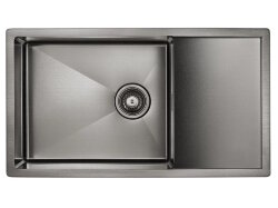 Paulmark PLATTE Мойка для кухни 78х44, воронёная сталь. PM807844-GM