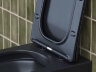 CERAMICA NOVA METRIC Унитаз подвесной безободковый с ультратонким сиденьем с микролифтом, чёрный матовый. CN3007MB