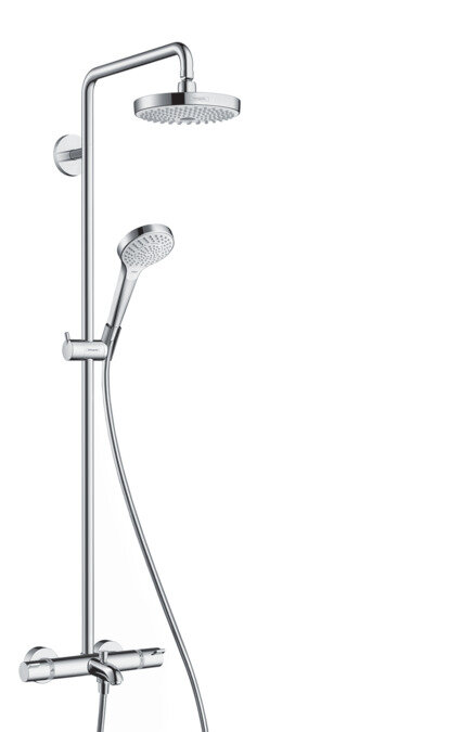 HANSGROHE Croma Select S 180 2jet Showerpipe для ванны, белый/хром. 27351400