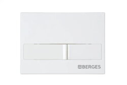BERGES Кнопка для инсталляции NOVUM L1 двойной смыв, белая. 040011