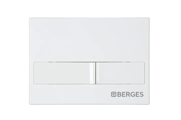 BERGES Кнопка для инсталляции NOVUM L1 двойной смыв, белая. 040011
